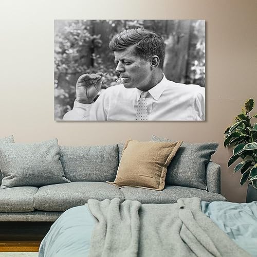 Miniatura 7 de John F Kennedy JFK - Pósteres presidenciales para fumar marihuana en lienzo, pintura para decoración de pared, obra de arte, arte para decoración