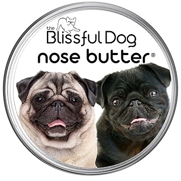 The Blissful Dog UNSC-2OZ-PUGDUO Pug Duo Unscented Nose Butter, 2 oz