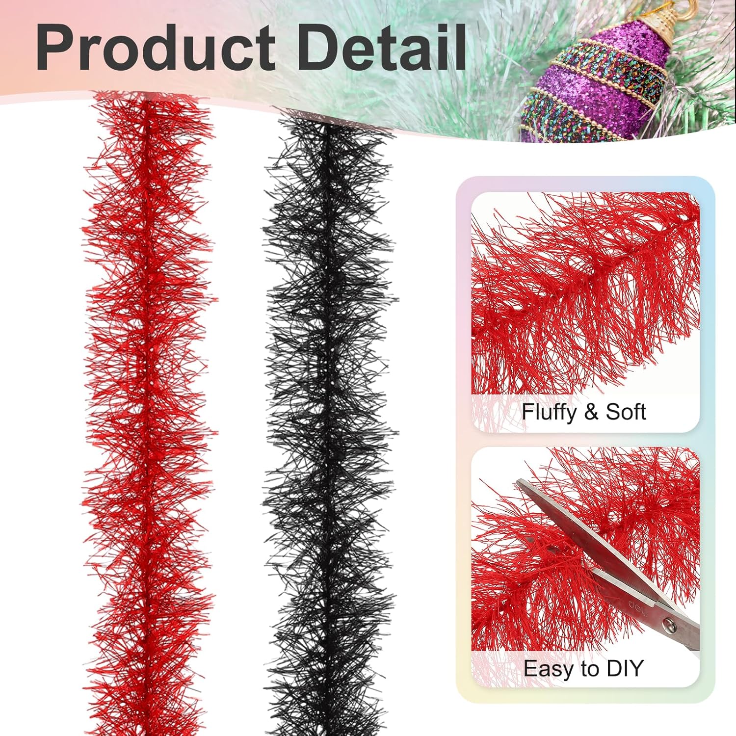 PATIKIL 5Ft Feather Boa, 4 Pcs Artificial Fluffy Feather Boas Party Decorations for DIY Crafts, Wedding Costume, Christmas, Concert, Halloween, Home Decor, Pink - Image 3