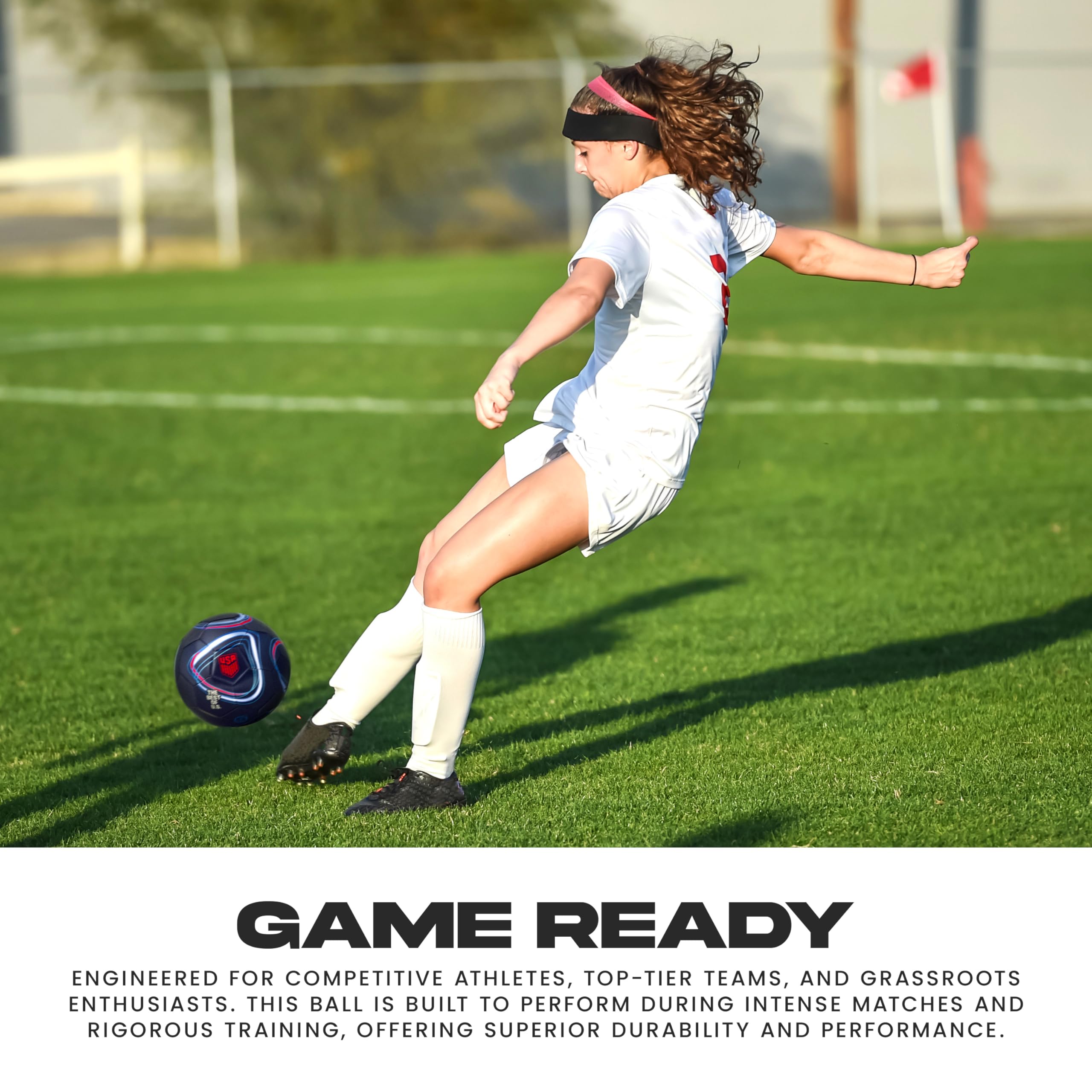 Franklin Sports Offizieller US Soccer Federation (USSF) Fußball + Pumpe - Regulatorischer Ball Größe 5 für Jugendliche + Erwachsene - Premium Bezug + Konstruktion - Perfekt für