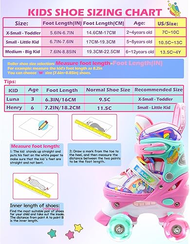 Miniatura 3 de Patines de unicornio arcoíris para niños y niñas de 3 a 6 años y 4 años con ruedas luminosas para regalos de cumpleaños y Navidad