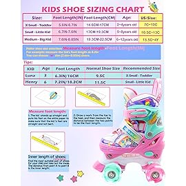 Rainbow Unicorn Kids Roller Skates for Girls Boys Toddler Ages 5-8,4-Pejiijar Adjustable Roller Shoes with Luminous Wheels for Birthday Xmas Gifts.