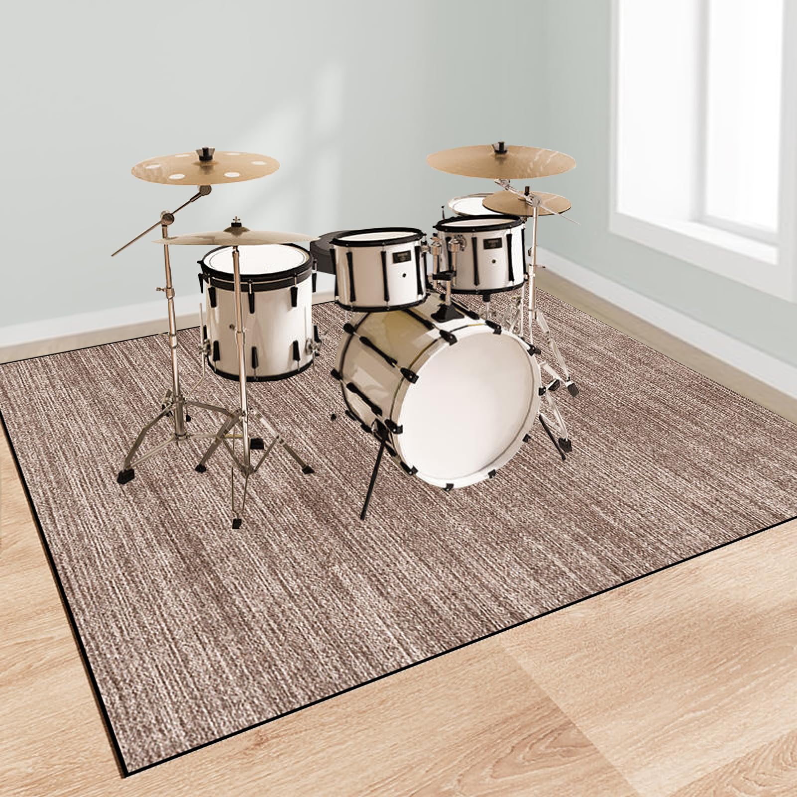 140 x 120 cm Schlagzeugteppich Schalldicht Drum Teppich rutschfest Trommelteppich Musikinstrumente Bodenmatte Professionelle Schlagzeug Teppich Elektronisches Jazz Schlagzeug Kit für Bass Snare Drum