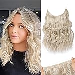 REECHO Invisible Wire Hair Extensions with Thinner Softer Lace Weft (Medium Blonde, 12 Inch (Pack of 1))