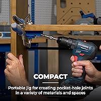 Vista 2 de Kreg KPHJ320-22 Pocket-Hole Jig 320 with Classic 2 Inch Face Clamp - Small, Durable Jig for Tight Spaces - Easily Adjustable Drill Guides - For