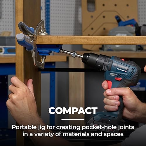 Miniatura 2 de KREG Plantilla duradera con agujeros de bolsillo 320 con abrazadera clásica de 2 pulgadas, incluye abrazaderas de madera para carpintería y espacios