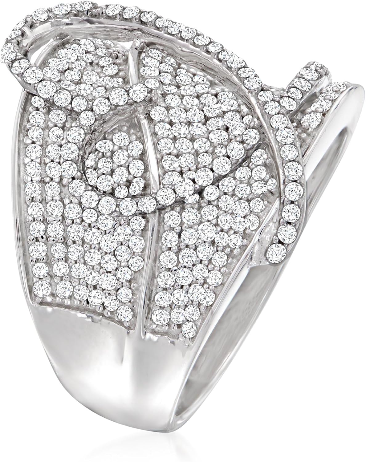 Ross-Simons 1.40 ct. t.w. Diamond Heart Ring in Sterling Silver