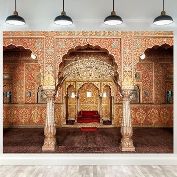 Indian Royal Palace Backdrop 10x8ft India Theme Birthday Wedding Party Decoration Photoshoot Props