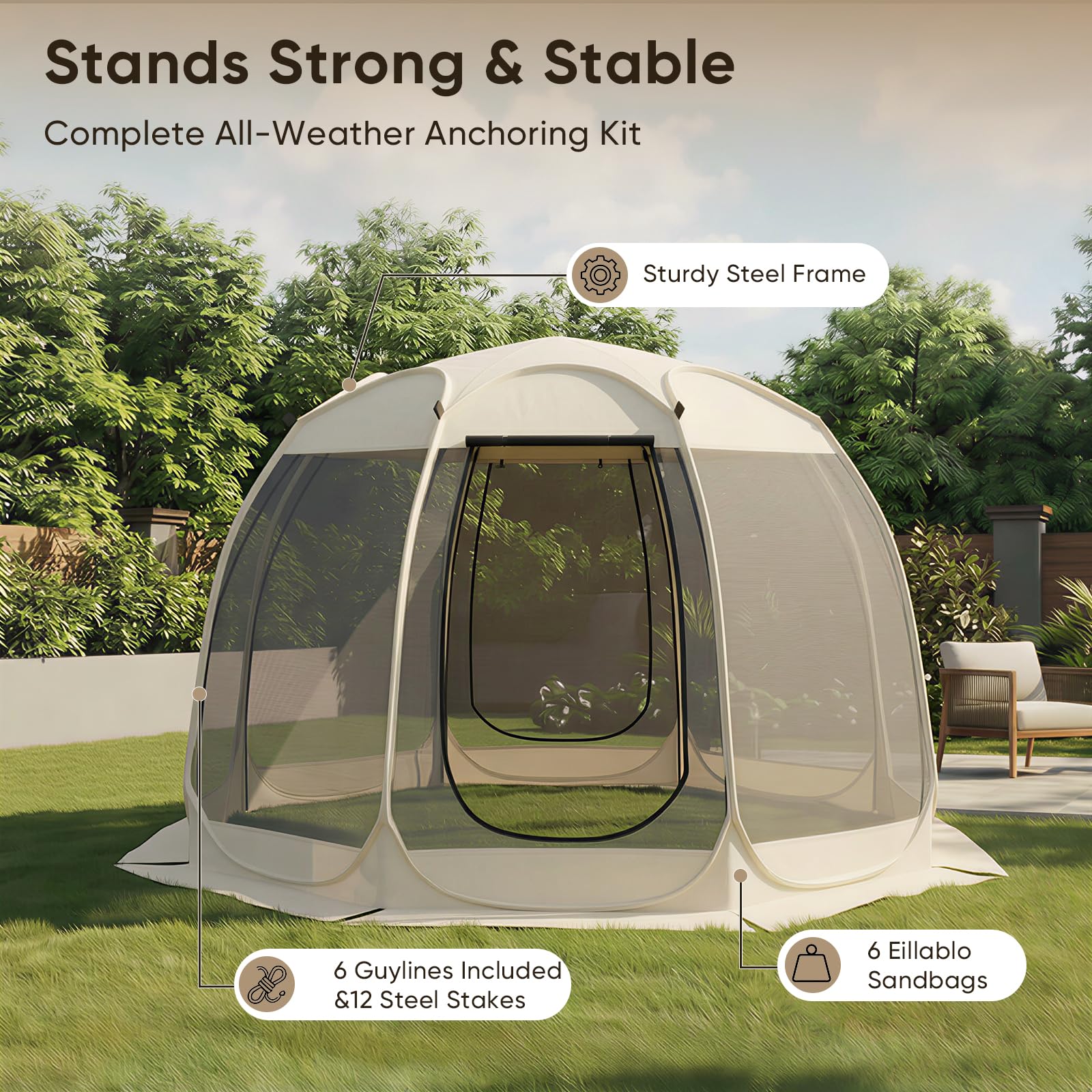 Amazon.com: TABU 12x12 FT Pop Up Screen House Tent with Mosquito