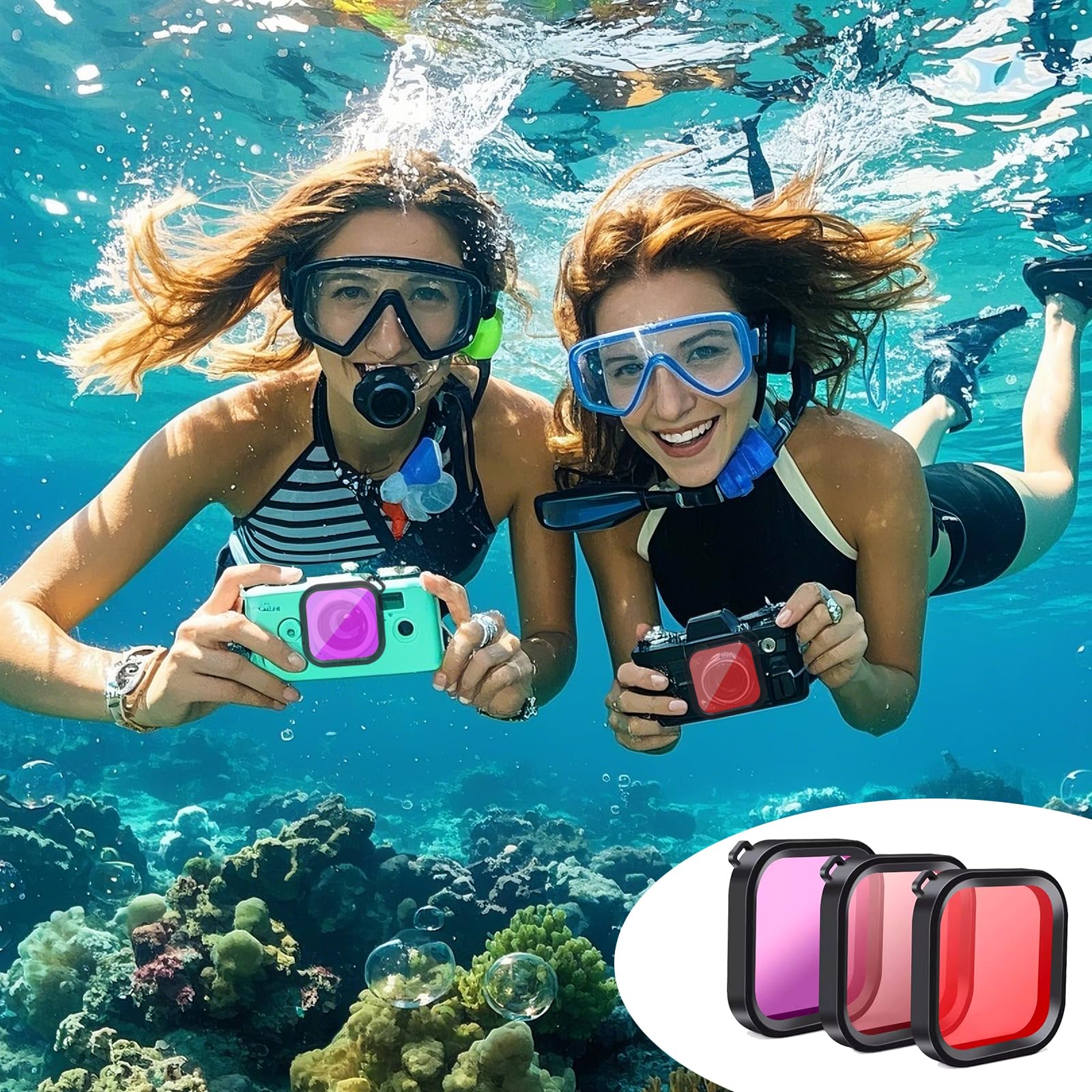 Accessoires GoPro Hero 12 - Filtre étanche, filtre de plongée et macro, pour GoPro Hero 12, en ABS et acrylique de qualité, design compact, compatible avec le boîtier étanche officiel, taill