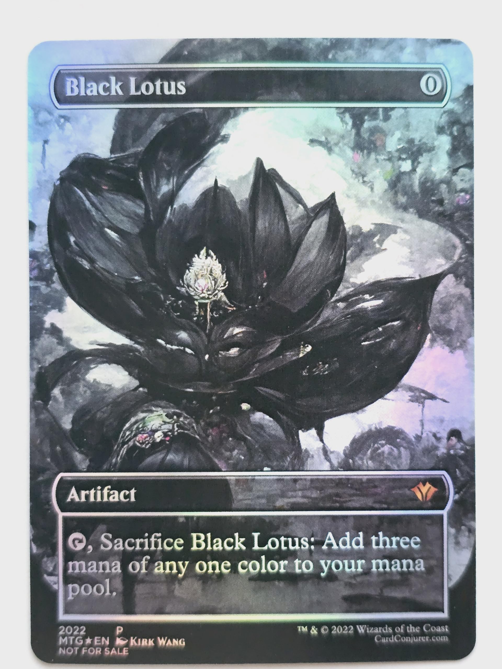 Ink Painting Style Black Lotus #01 Foil - Alternative Custom Art
