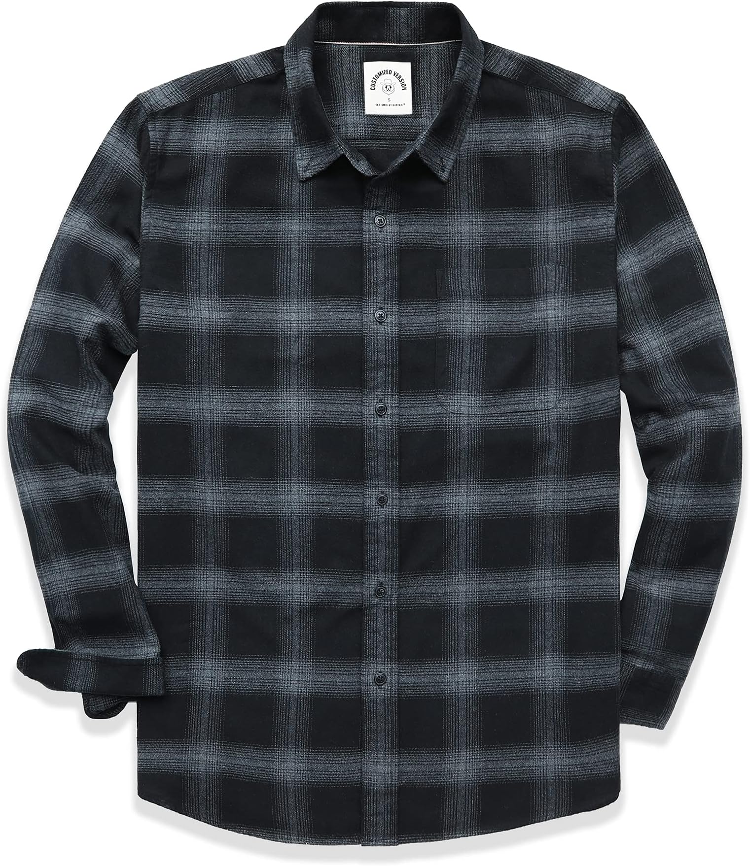 DubinikMen's Flannel Shirt Men's Checked Western Cowboy Vintage Long Sleeve Poppers Cotton Casual Shirts