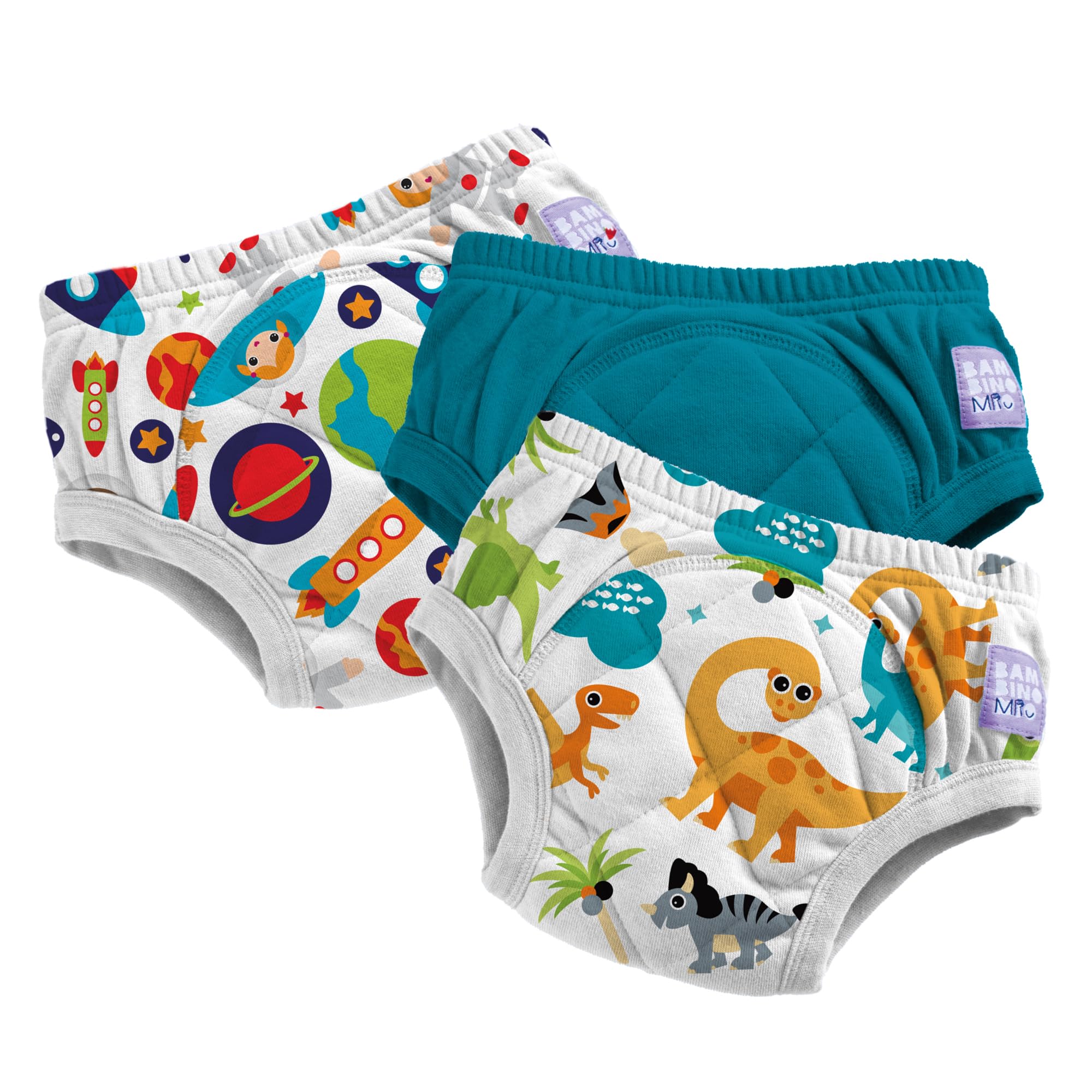 Bambino Mio (3 Pack) Training Pants for Toddlers Reusable Cloth Potty Pants Training Underwear, 3-4 Years, Pink Strawberry Unicorns, Baby and Toddler, Boys and Girls with Cross-Stitch — view 8