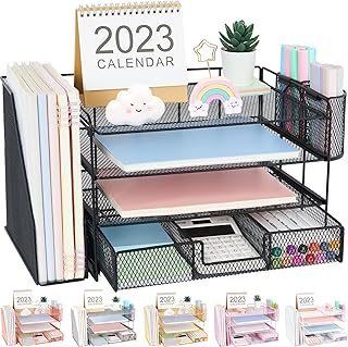 OPNICE Desk Organizers and Accessories, Desk Accessories & Workspace Organizers for Office Supplies, File Organizer Desk D...