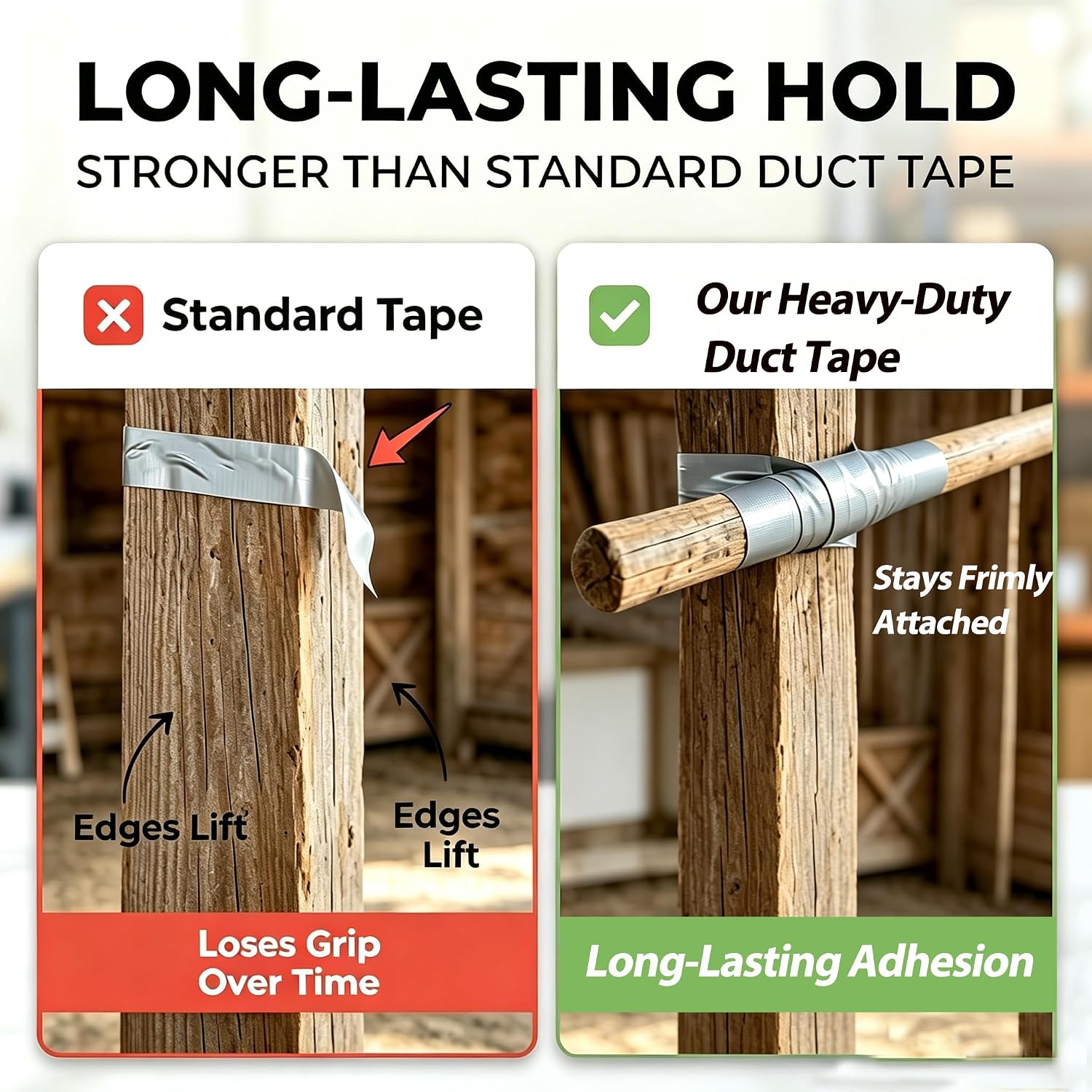 SWRT 9 Mil Duct Tape Heavy Duty, 2 in x 45 YD (Total 135 YD), 3 Pack Strong Adhesive, Residue-Free Waterproof Duct Tape for Indoor and Outdoor Sealing, Patching & Repair (Black, Silver, White)