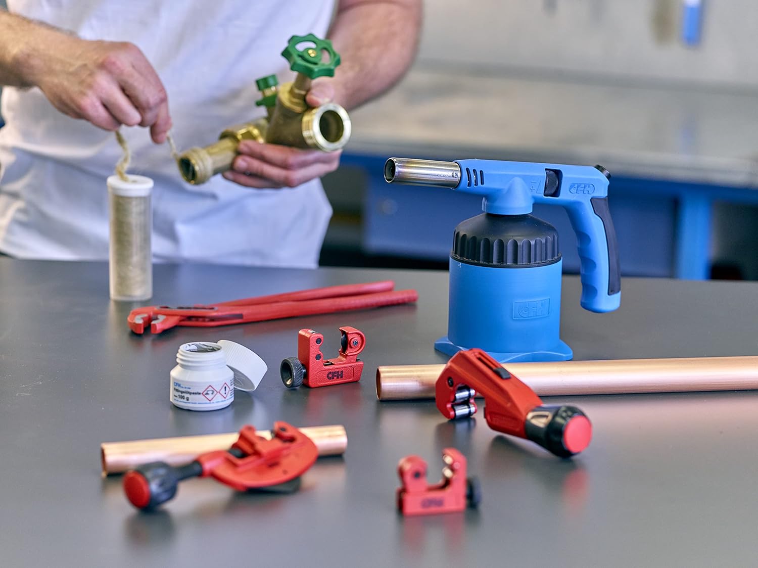 Gas Lötlampe mit Piezozündung