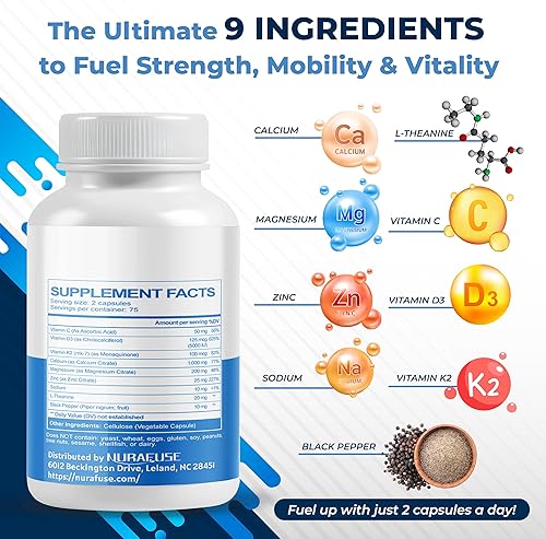 Vista 3 de Calcium Citrate Magnesium Vitamin D3 - Support Healthy Bones, Nerve & Muscle, Absorption