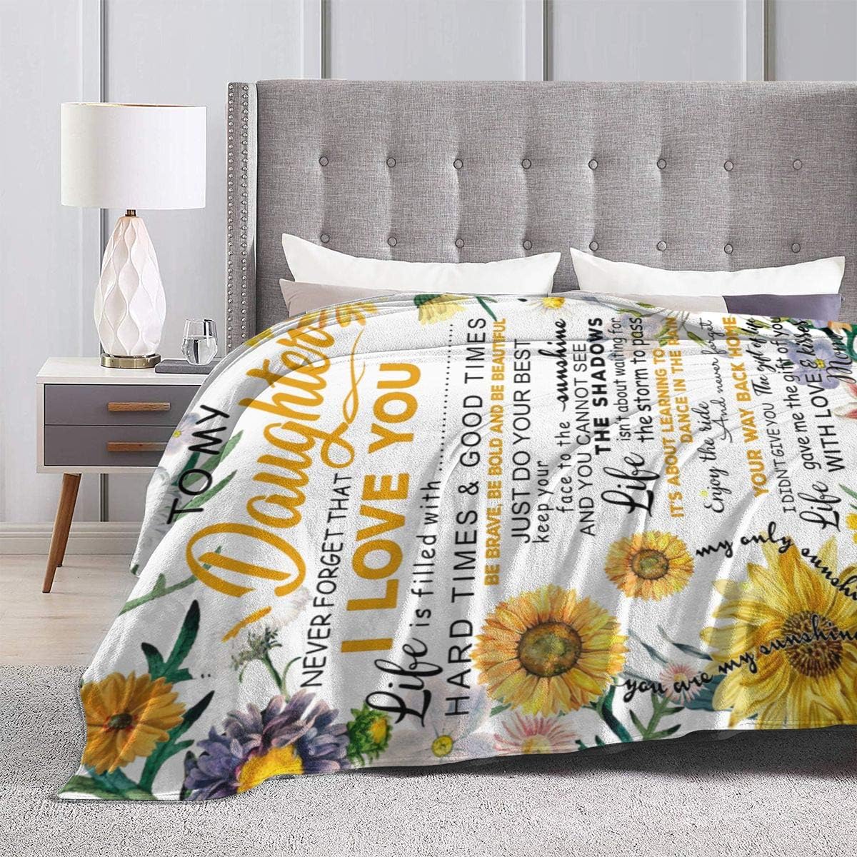 Blасk Frіdау 🔥 Sunflower Love Letter to My Daughter Fleece Blanket Ultra-Soft Micro Light Weight Warm Bed Throw Blanket (Black, 80x60for Adult) Onе-Dау Sаlе: Uр tо 40% оƒƒ Sunflower Love Letter to My Daughter Fleece Blanket Ultra-Soft Micro Light Weight Warm Bed Throw Blanket (Black, 80x60for Adult)