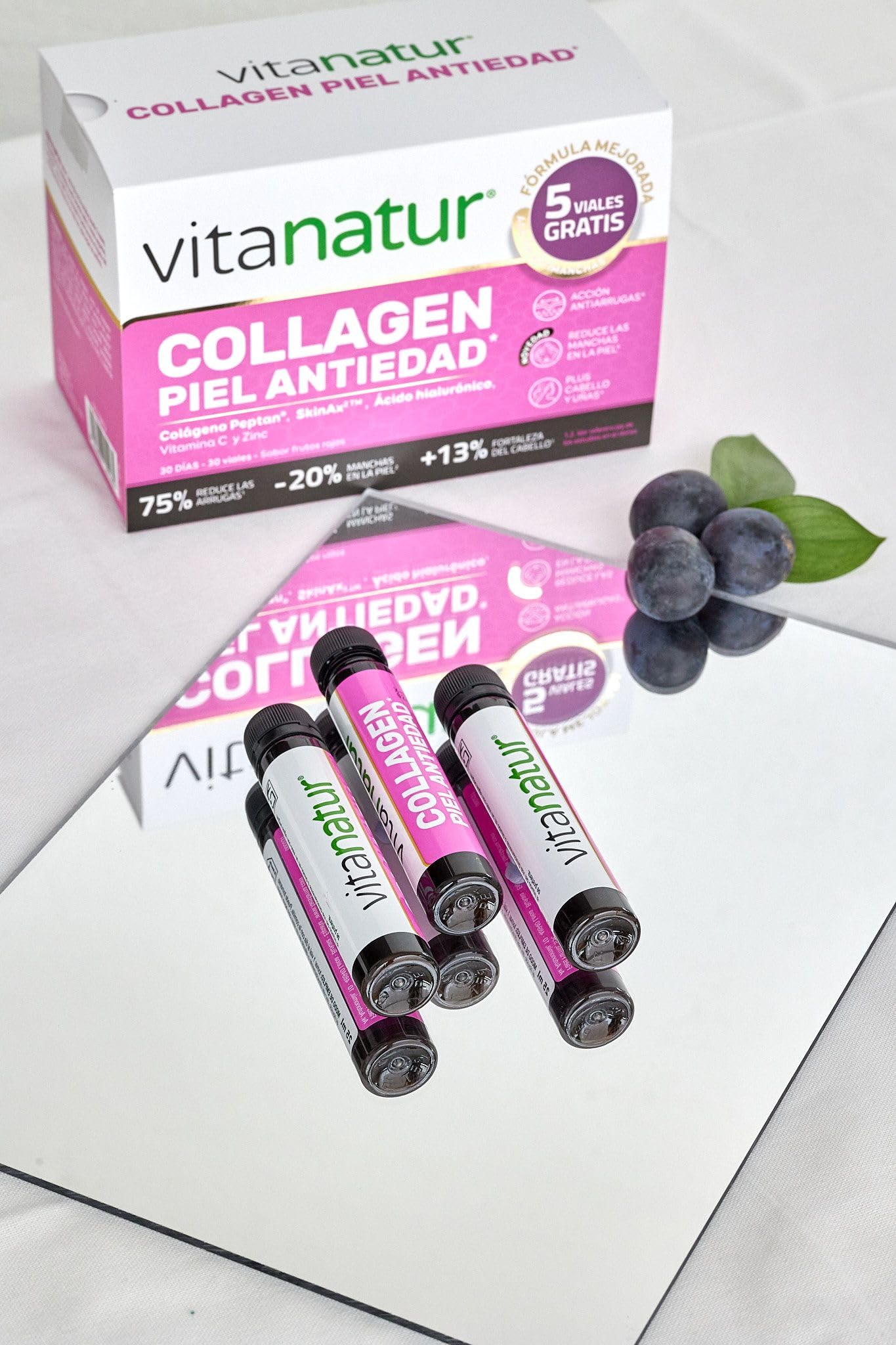 Vitanatur - Collagen Piel, Complemento Alimenticio, 25+5 Viales