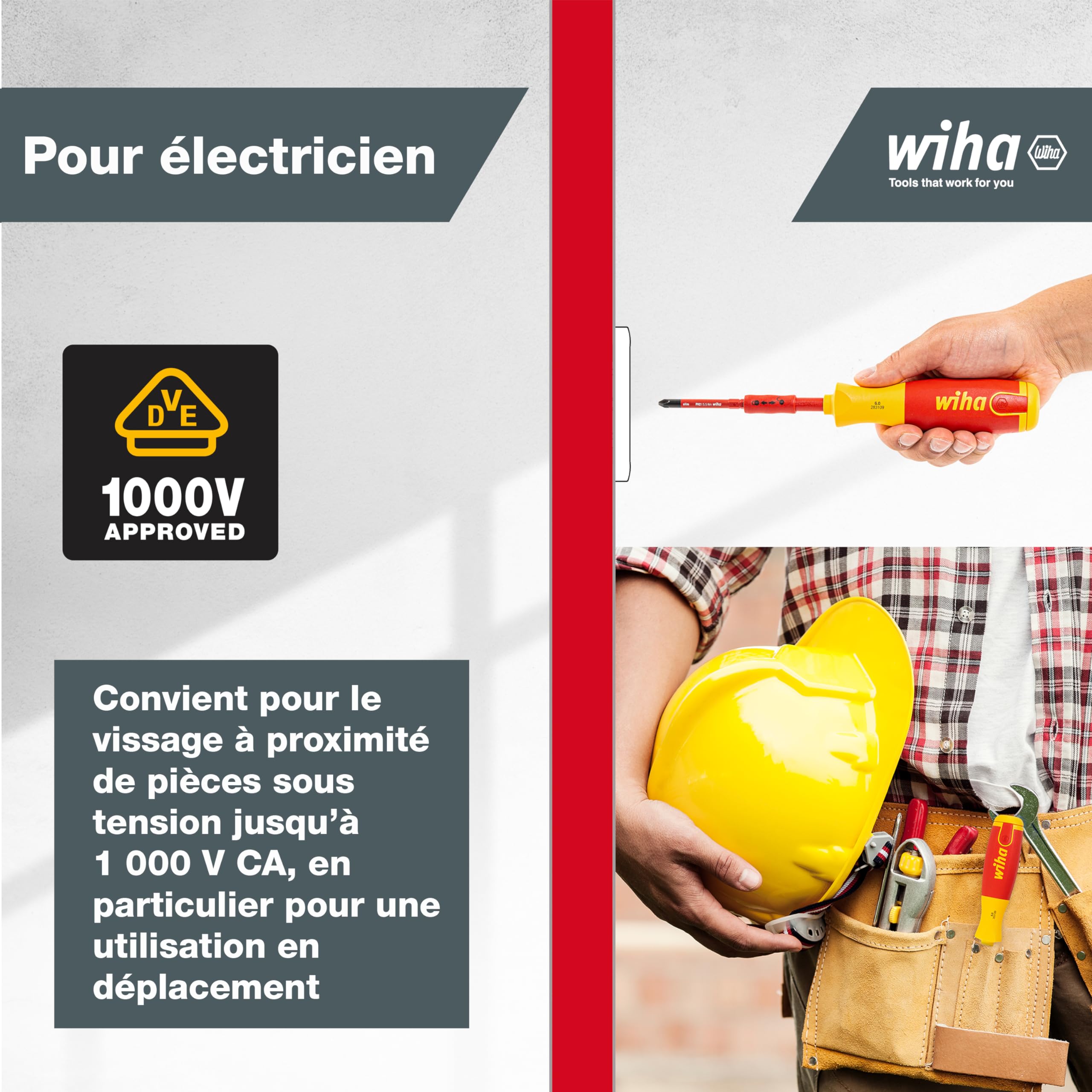Wiha Destornillador con cargador LiftUp electric 2831-09021 LiftUp electric; Schlitz, PH, SL/PZ 6tlg | (38611) Screwdriver set with slimBit magazine for electricians, bit holder, slotted/Pozidriv/PlusMinus