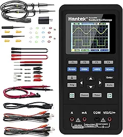 Hantek Osciloscópio portátil 2d42, gerador de forma de onda de 40mhz, multímetro 3 em 1, testador multifuncional, 2 canais + afg + escopo dmm