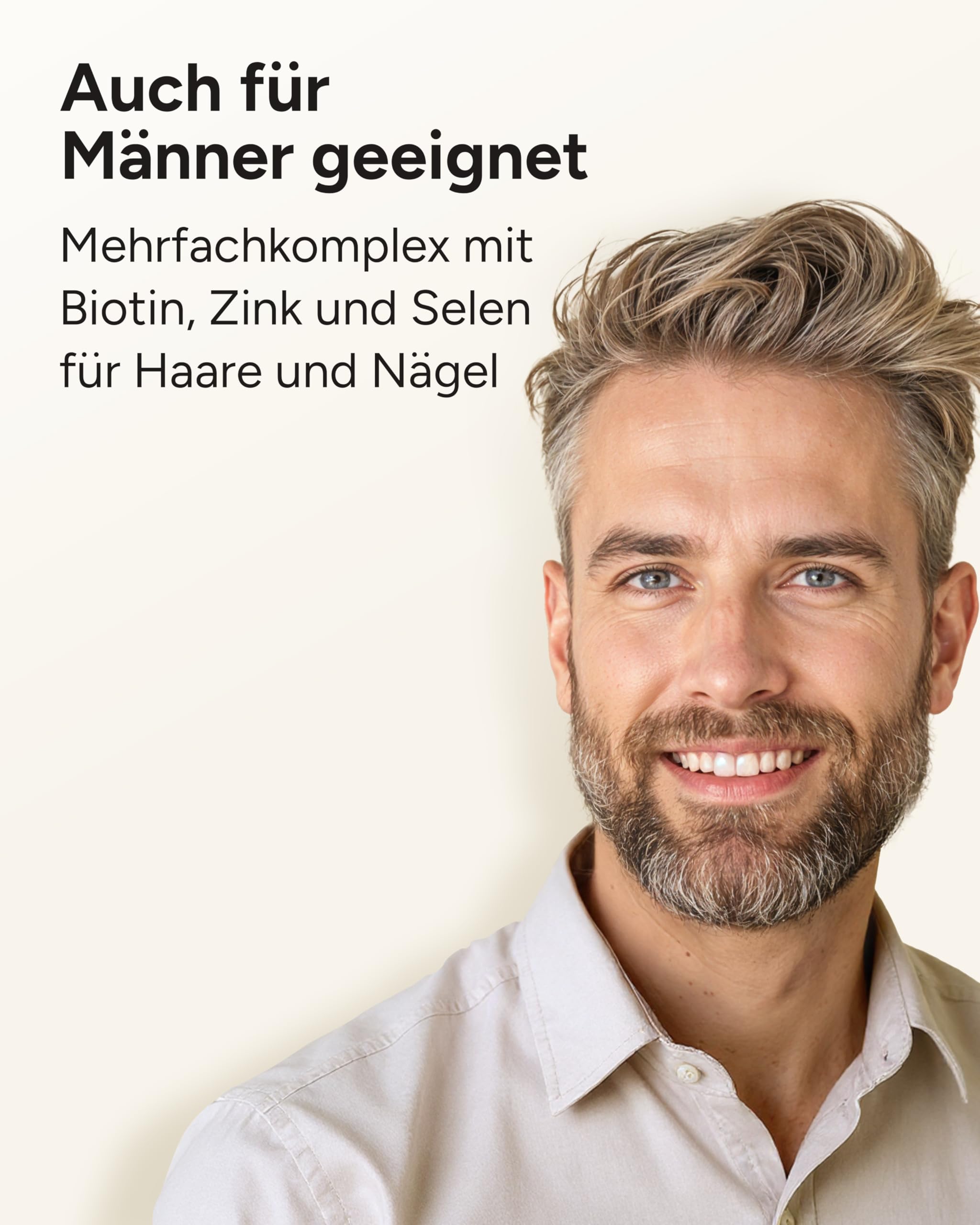 Haar Vitamine - 180 Kapseln - 24 Inhaltsstoffe mit Biotin hochdosiert 10.000µg Hirse & Silizium - Haut Haare Nägel Kapseln - Rapunzel - 3 Monatsvorrat