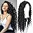 Fencca Long Curly Black Wigs for Women Black Wavy Wig Natural Looking Loose Wave Hair Glueless Heat Resistant Synthetic Wig Hair Replacement Wig
