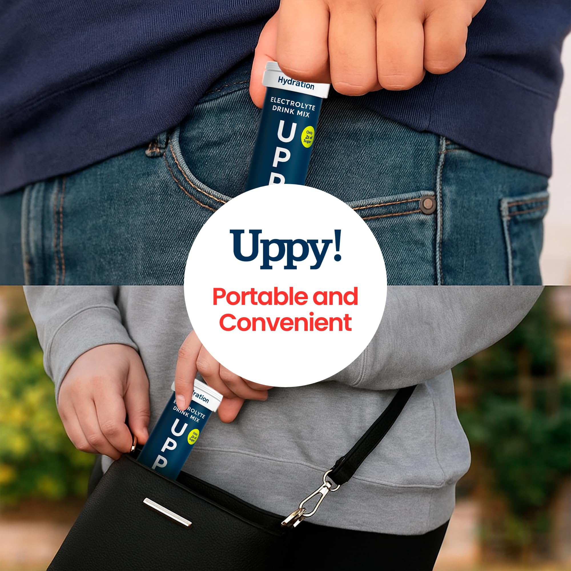 Uppy! Electrolyte Comprimés Effervescents Hydratation - Citron Citron Vert - 60 Comprimés (6 ×10) - Complément Electrolyte pour Voyage et Sport