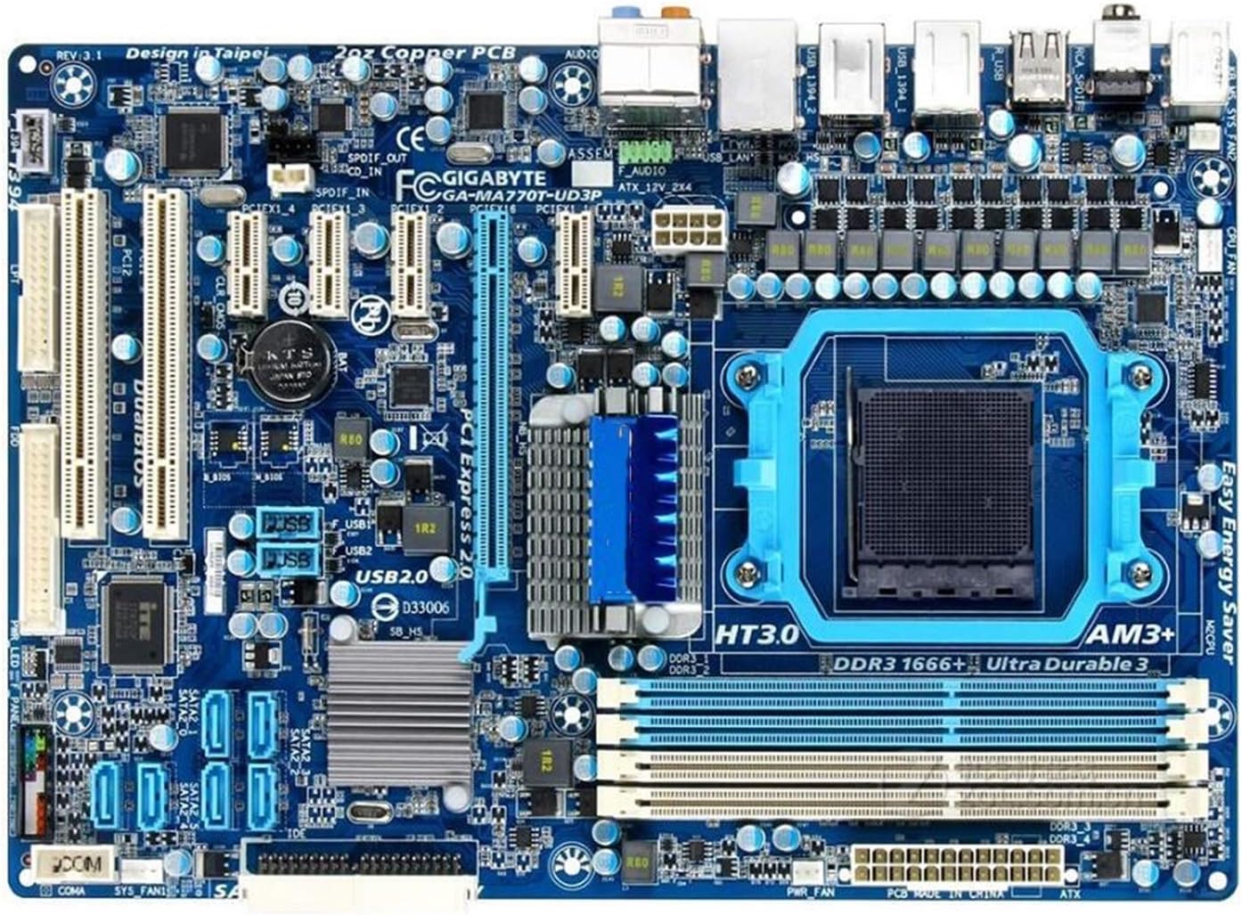 Mainboard Motherboard Fit For GIGABYTE GA-MA770T-UD3P Desktop Board MA770T-UD3P 770 Socket AM3 + DDR3 (M5A78-M LE LX)