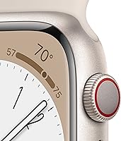 Vista 34 de Apple Watch Series 8 (GPS, 1.772 in) - Caja de aluminio Starlight con correa deportiva Starlight (renovado prémium)