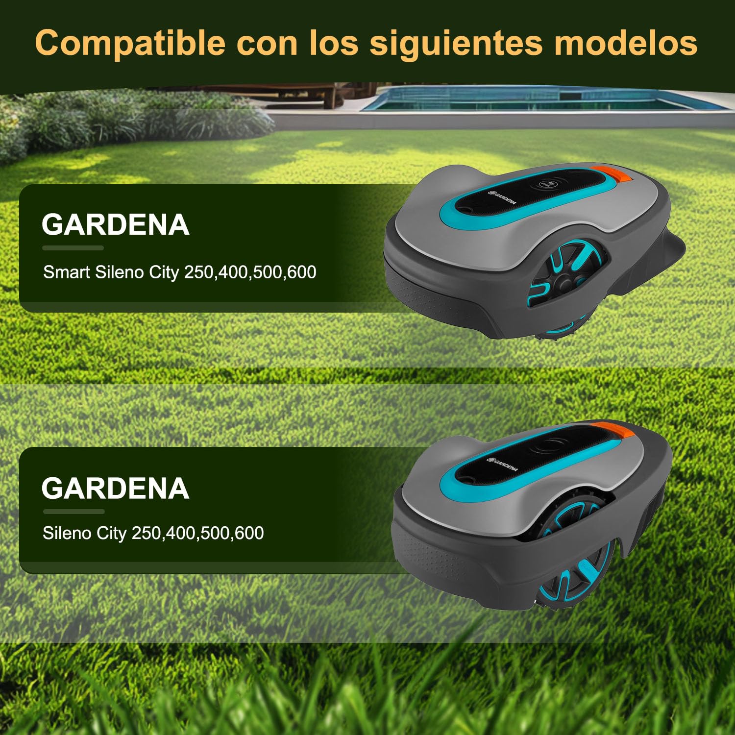 【Corte Más Eficiente】 Discos de Cuchilla + 6 Piezas Compatibles con Gardena Sileno City 400 600 / McCulloch Rob S400 S500 S600 S800, Disco de Cuchilla para Cortacésped Robótico