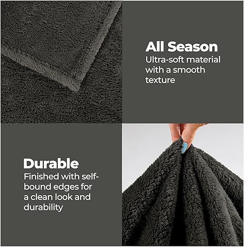 Miniatura 4 de Superior Mantas de forro polar ultra afelpadas, gruesas, acogedoras y cálidas de vellón de alta calidad, mantas y mantas de cama suaves y