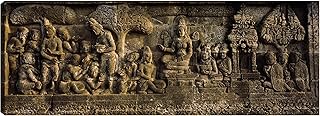 Fine Art Canvas Indonesian Temple Carvings Canvas Wall Decor by Artist P...