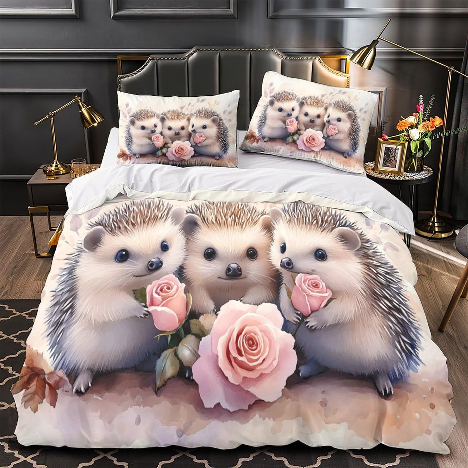 Housse de couette herisson hypoallergenique et respirante