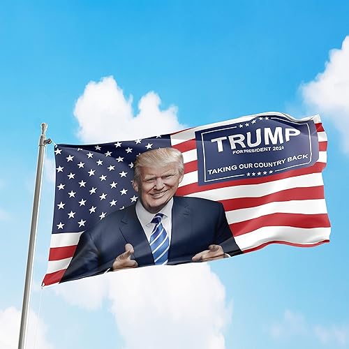 Miniatura 2 de Donald Trump Taking our Country Back President USA MAGA Republicican Party - Bandera de 3 x 5 pies, color vivo, ojales de latón con doble costura