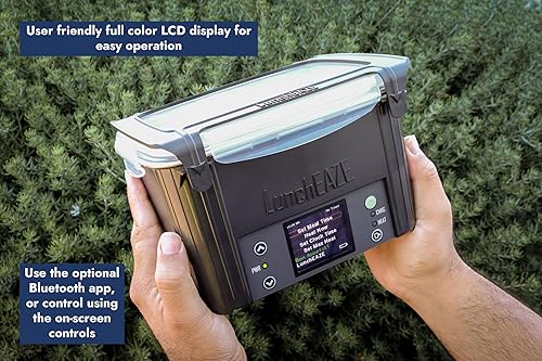 Miniatura 5 de LunchEAZE Fiambrera eléctrica, autocalentable, inalámbrico, calentador de alimentos a batería para el trabajo, viajes, calor de 220 F, sin BPA, apto