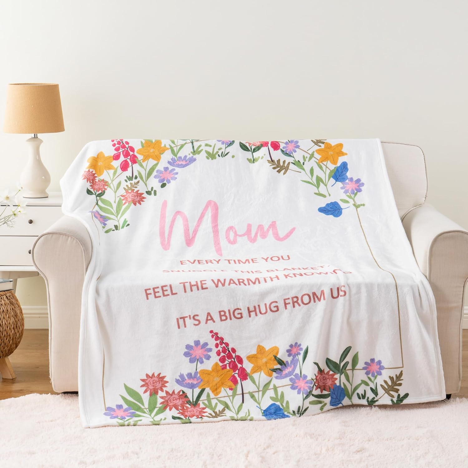Battilo Throw Blankets Anniversary Birthday Gift for Mother from Daughter Son, Mom Blanket, Gift Blanket, Presents for Mom Day, Super Soft Flannel Throw Blanket for Bed Couch, 50" x 60" - Image 2