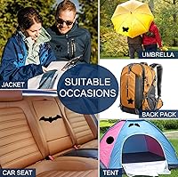 Vista 5 de MOONSJONES Down Jacket Repair Patch 8 Sheet, Black Nylon Blank Tape Patches for Jackets Tenacious, Blemish Waterproof Patagonia Sticker