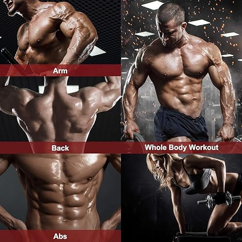 Miniatura 5 de DERACY Banco de pesas ajustable para entrenamiento de cuerpo completo, banco de pesas de inclinación y disminución para entrenamiento en interiores,