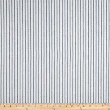 Premier Prints Classic Ticking Stripe Cotton Duck Navy, Fabric by The Yard