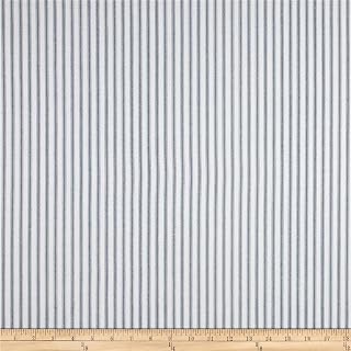 Premier Prints Classic Ticking Stripe Cotton Duck Navy, Fabric by The Yard