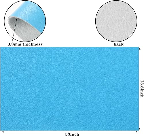 Miniatura 69 de Picheng Sábanas lisas de piel sintética de color sólido de 13.8 x 53 pulgadas, rollo de piel sintética suave muy adecuado para hacer manualidades