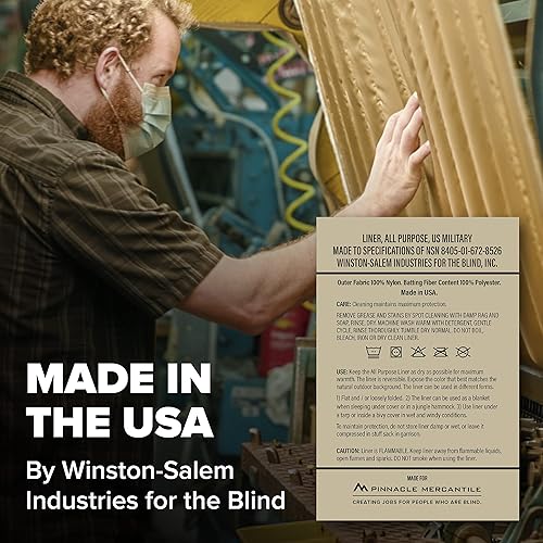 Miniatura 8 de Pinnacle Mercantile Auténtico Woobie militar fabricado en Estados Unidos por Winston-Salem Industries para ciegos OCP Camo multiusos Poncho Liner