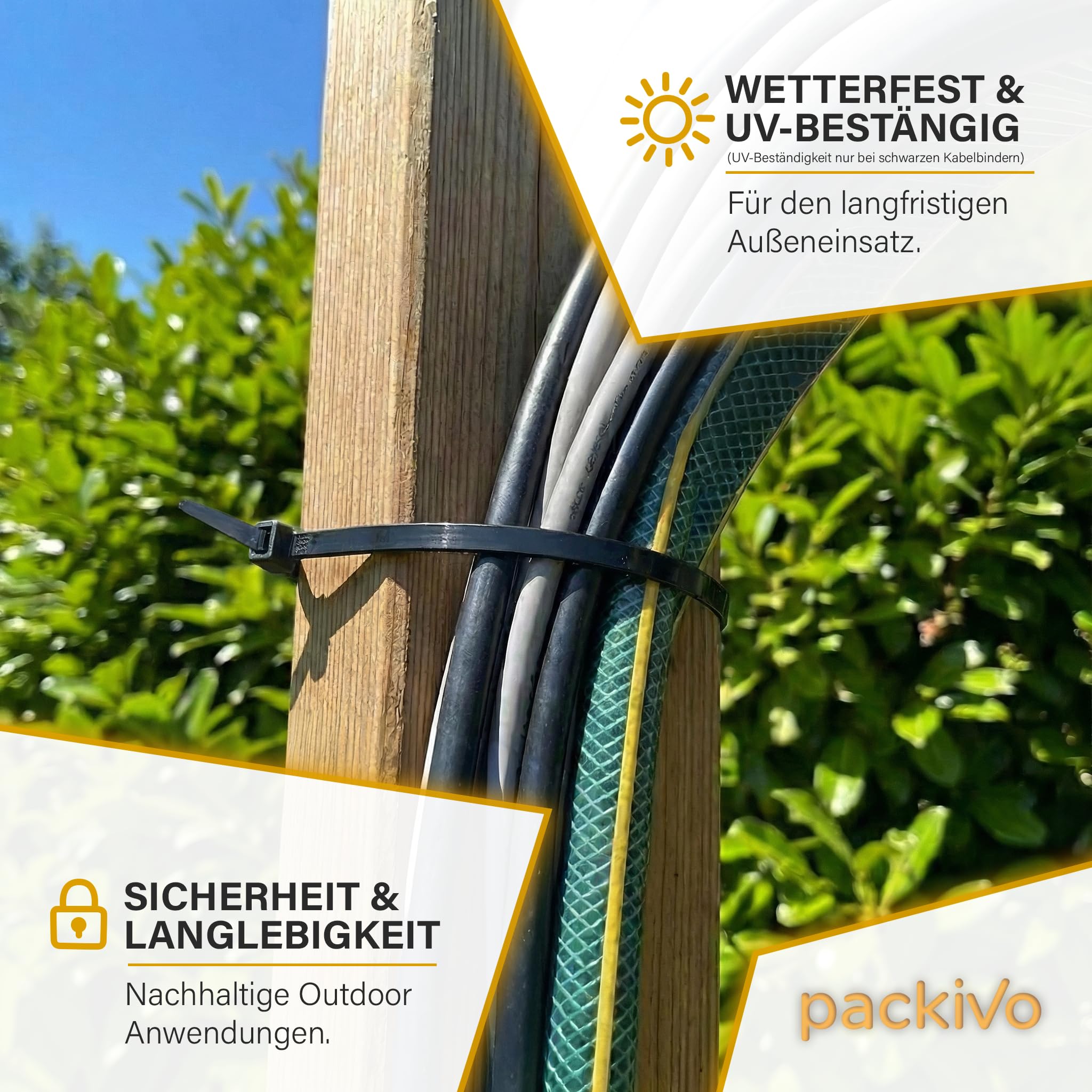 Fascette stringicavo nero 400 mm x 4,8 mm, 1000 fascette stringicavo resistenti ai raggi UV, lunghe fascette nere con 22 kg, resistenza alla trazione, possono essere utilizzate per interni ed