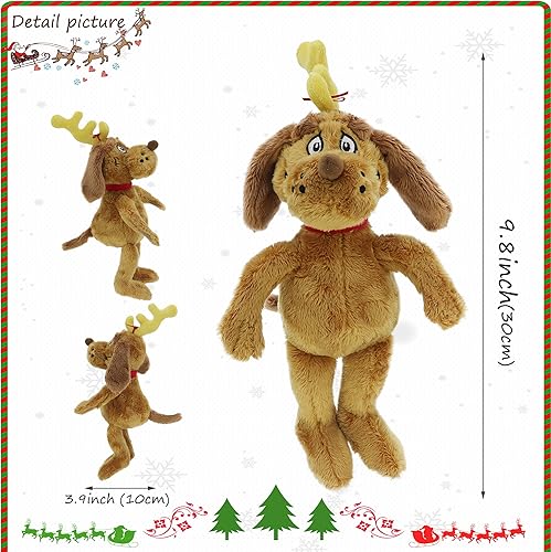 Miniatura 5 de RELIGES Juguetes de peluche de Navidad, juguete de peluche de monstruo verde, adecuado para decoraciones de Navidad, regalos de Navidad, muñeca de