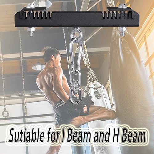 Miniatura 5 de Soporte de abrazadera de haz resistente, soporte de bolsa pesada, rotación de 360 adecuado para abrazaderas y perchas de haz I o H para saco de