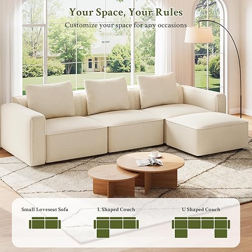 Vista 6 de sofá biplaza de 75 pulgadas, cómodo sofá de chenilla, sofás pequeños con estructura de madera para espacios pequeños, sofá biplaza moderno de 2 Gris