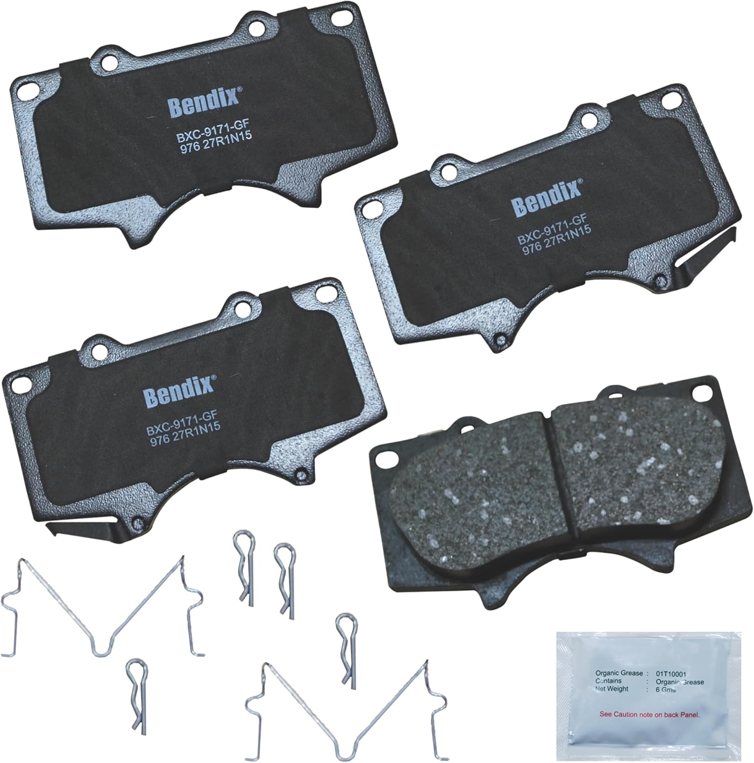 Bendix Priority1 CFC976 Ceramic Front Brake Pads for Select Models JAC Frison