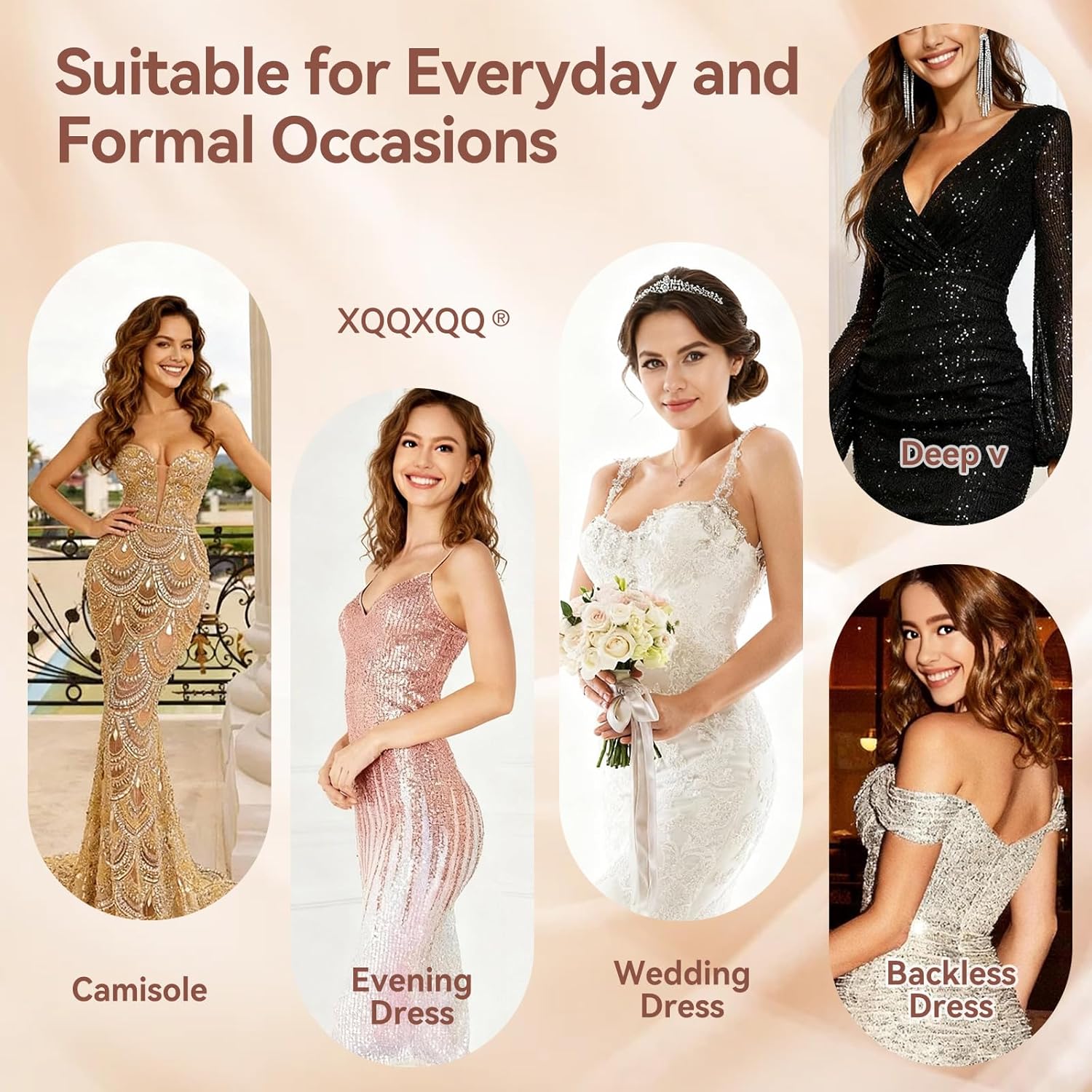 Invisible Sticky Bra Strapless Adhesive Bras Silicone Stick on Push Up Seamless Reusable Backless Bra for Women 2pack - Image 7