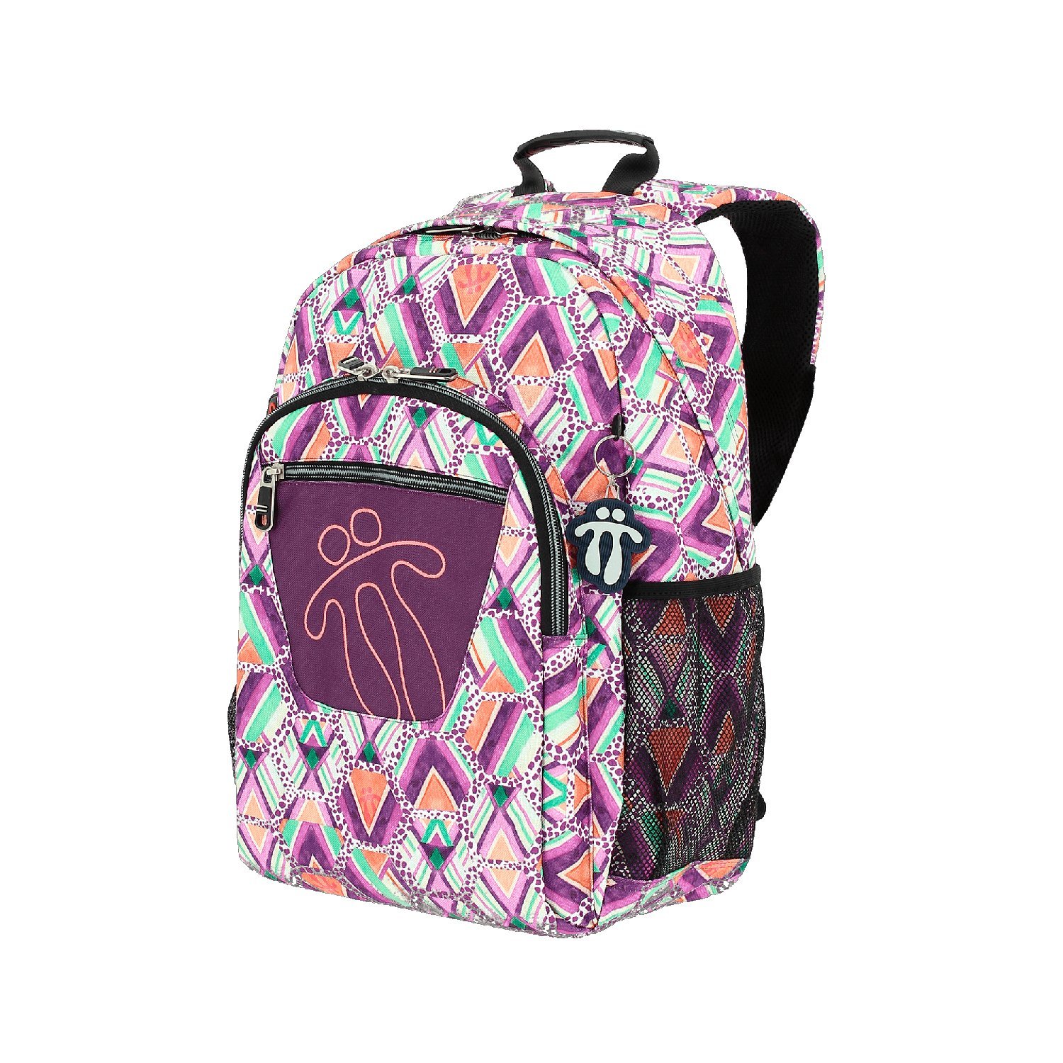 TOTTO MA04ECO021-1810N-3SE Mochila Escolar Adaptable A Carro, Acuareles, Multicolor